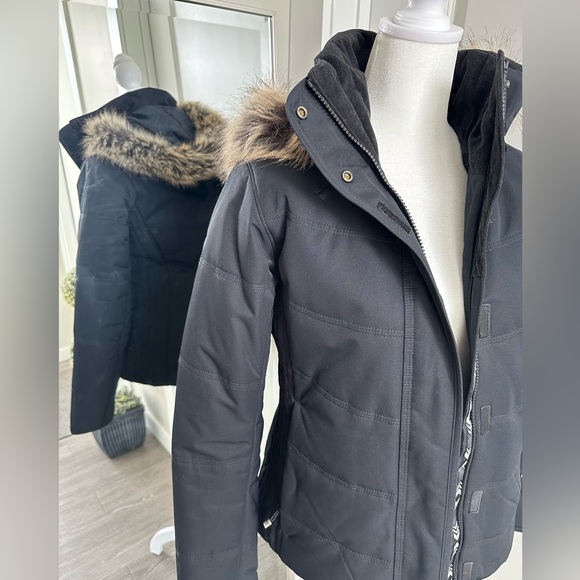 Obermeyer Sz Sm4 Women’s Black Ski Jacket Tuscany fur hood *Excellent Condition* - Picture 2 of 8